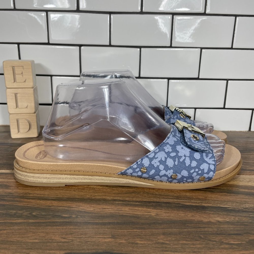 Dr. Scholl's Originalist Women's Size 9.5 Shoes Chambray Blue Slide Sandals - Picture 3 of 11